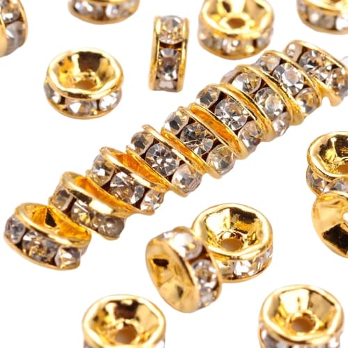 blandade multifärg strass rondeller paket