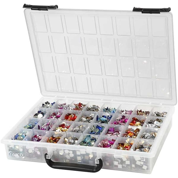 Storpack Rhinestones 6-16 mm - Inkl. Raaco Förvaringslåda
