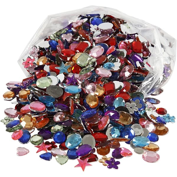 Rhinestones 10-15 mm - Prinsessans Skatter - 1600 st