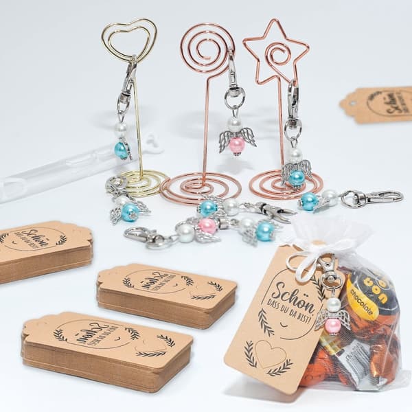 100 st Fest Bröllop Inbjudan Present Paket Ängel Vinge Berlock