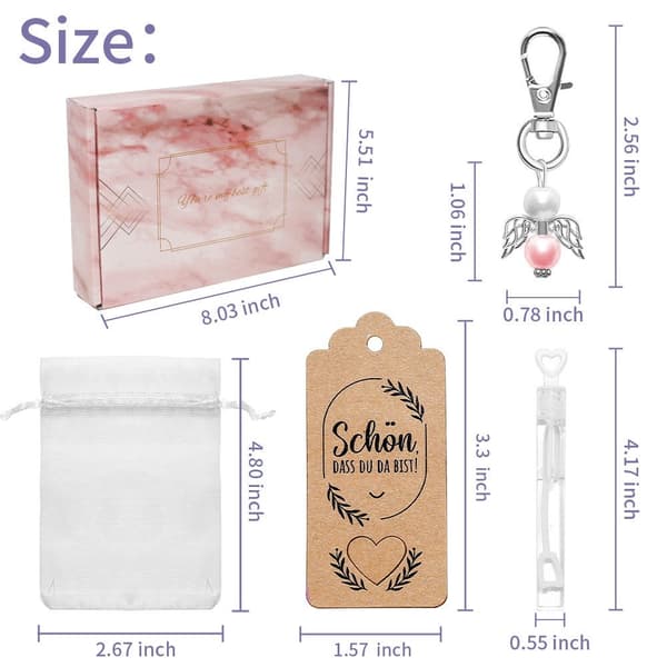 100 st Fest Bröllop Inbjudan Present Paket Ängel Vinge Berlock