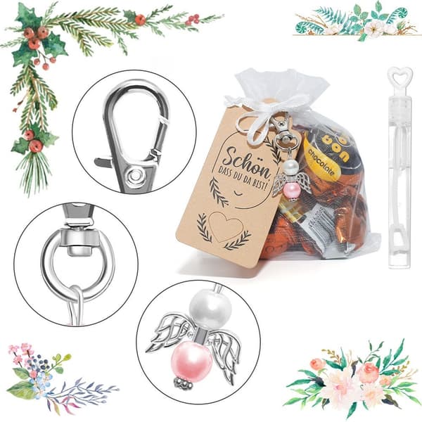 100 st Fest Bröllop Inbjudan Present Paket Ängel Vinge Berlock