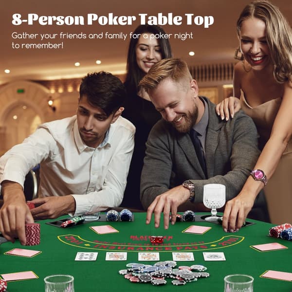 Pokeripöytäkansi, 48x48 tuumaa, vihreä