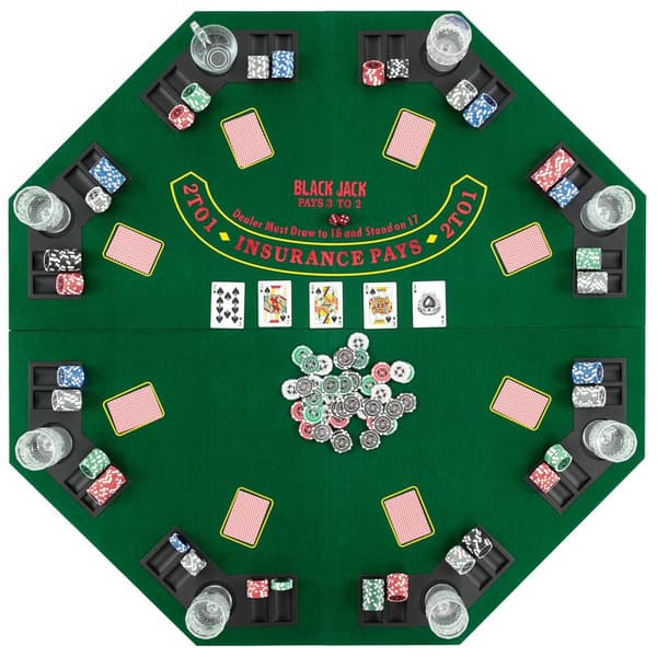 Pokeripöytäkansi, 48x48 tuumaa, vihreä