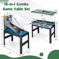 Pikkukuva 4 / 8: Pelialusta setti, 14-in-1 yhdistelmäpöytä jalkapallopelillä, 43x23x60 tuumaa, monivärinen
