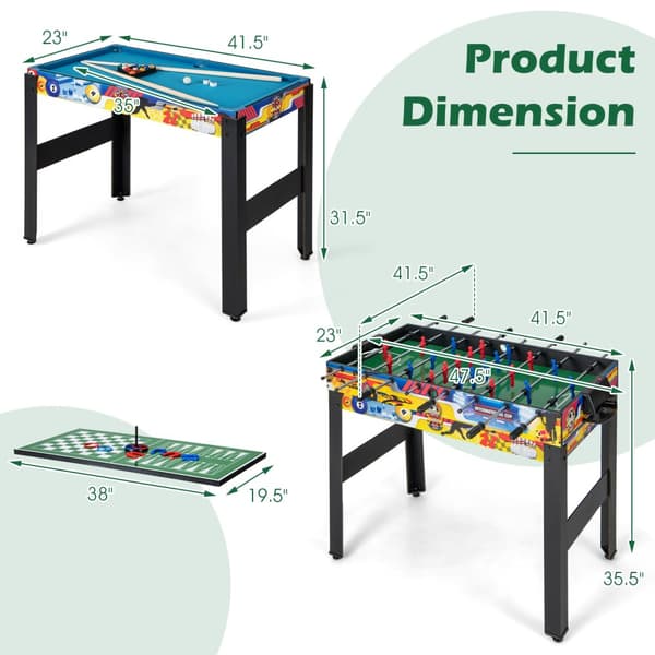 Spelbord Set, 122x105x90 cm, Flerfärgad
