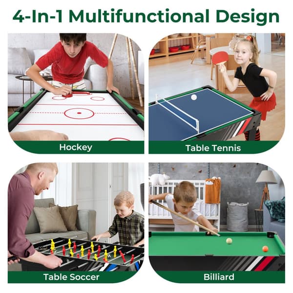 Multi Spillebord, 49x38x32.5 tommer, Sort
