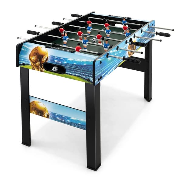 Minifoosballbord, 37x32x27 tum, Svart Blå