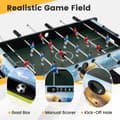 Miniatyrbild 7 av 8: Minifoosballbord, 37x32x27 tum, Svart Blå
