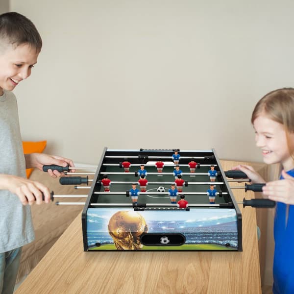 Minifoosballbord, 37x32x27 tum, Svart Blå