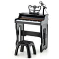 Miniatyrbillede 1 af 8: Børne Keyboard Klaver, 15.8"x8.9"x19.3", Sort