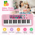 Miniatyrbillede 6 af 8: Børne klaver keyboard, 16,1"x9"x17,9", Pink