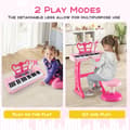 Miniatyrbillede 7 af 8: Børne klaver keyboard, 16,1"x9"x17,9", Pink