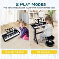 Miniatyrbillede 7 af 8: Børne klaver keyboard, 16,1"x9"x17,9", Sort