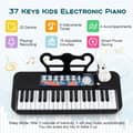 Miniatyrbillede 8 af 8: Børne klaver keyboard, 16,1"x9"x17,9", Sort
