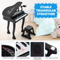 Miniatyrbillede 4 af 4: Børne klaver keyboard, 37 tangenter, 18.5x14.5x27.5 tommer, Sort