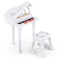 Miniatyrbillede 1 af 8: Børneklaver Keyboard, 31 taster, 14x12x21.5 tommer, Hvid