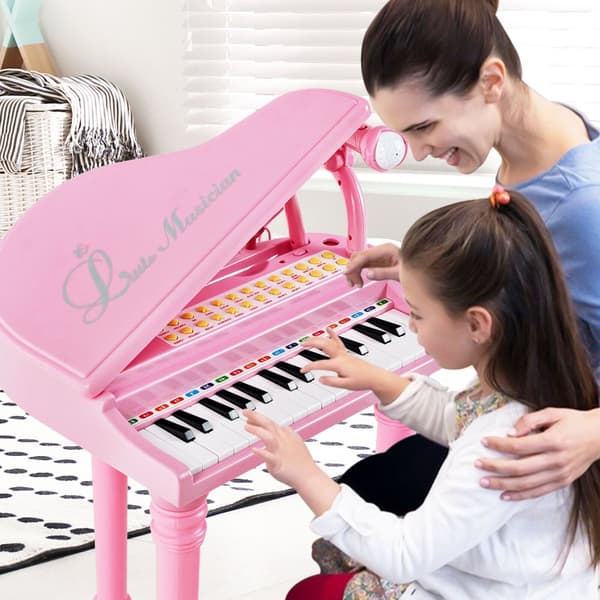Børneklaver Keyboard, 31 tangenter, 14x12x21.5 tommer, Pink