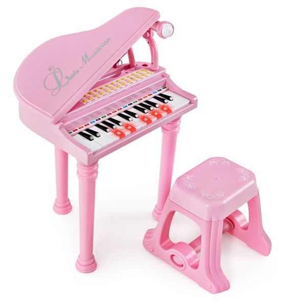 Børneklaver Keyboard, 31 tangenter, 14x12x21.5 tommer, Pink