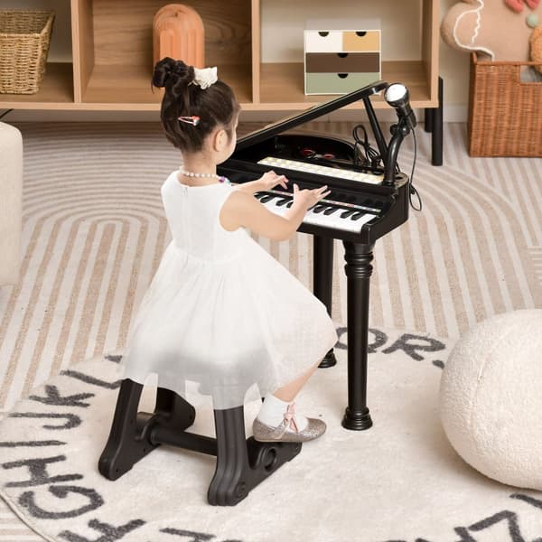 Børneklaver Keyboard, 31 tangenter, 14x12x21.5 tommer, Sort