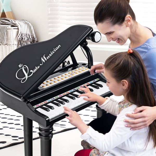 Børneklaver Keyboard, 31 tangenter, 14x12x21.5 tommer, Sort