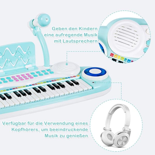 Digitaalipiano, 48x20x38 cm, Sininen