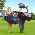 Miniatyrbillede 1 af 8: Golfvognstaske, 39x25x128 cm, Sort/Marineblå