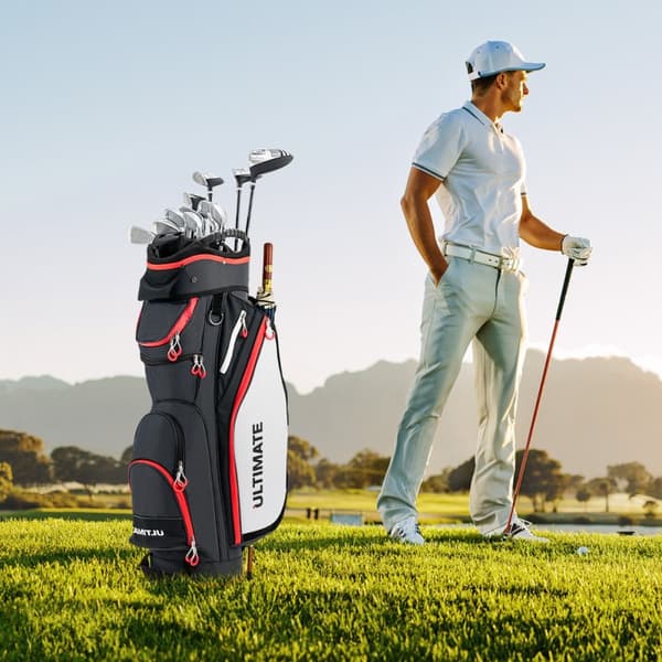Golfvogn Taske, 39x25x128 cm, Sort/Marineblå