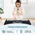 Miniatyrbillede 5 af 8: Elektronisk Keyboardstativ og Taburet, 83x33x9 cm, Hvid og Sort