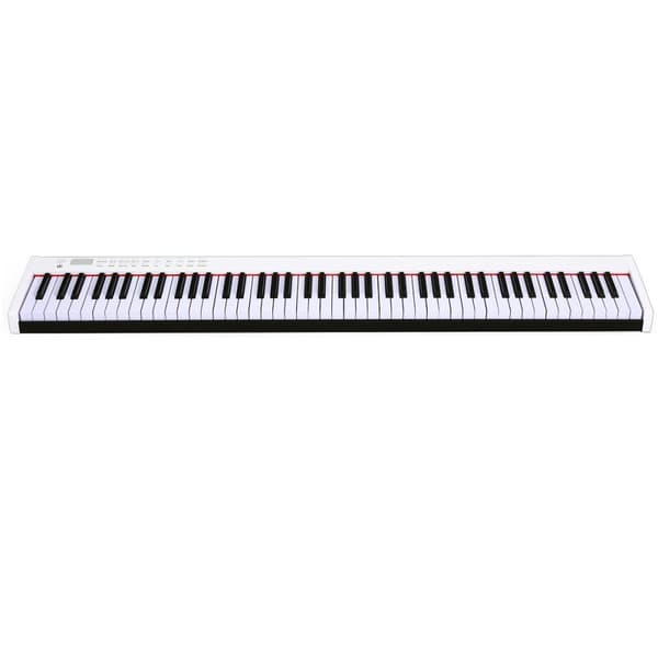 Digitalpiano, 127x21.5x6.5 cm, Svart Vit