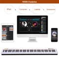 Miniatyrbild 8 av 8: Digitalpiano, 127x21.5x6.5 cm, Svart Vit