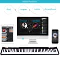 Miniatyrbild 5 av 8: Digitalt piano keyboard, 127x21.5x6.5 cm, Svart/Vit