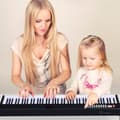 Miniatyrbild 1 av 8: Digitalt piano keyboard, 127x21.5x6.5 cm, Svart/Vit