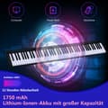 Miniatyrbillede 4 af 8: Digitalt klaver keyboard, 126.5x18x6.5 cm, Sort