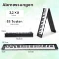 Miniatyrbild 2 av 8: Digitalpiano, 137x16.5x5 cm, Svart och Vit
