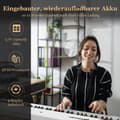 Miniatyrbild 3 av 8: Digitalpiano med tangentbord, 126x30x22,5 cm, Svart
