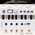Miniatyrbild 5 av 8: Digitalpiano med tangentbord, 126x30x22,5 cm, Svart