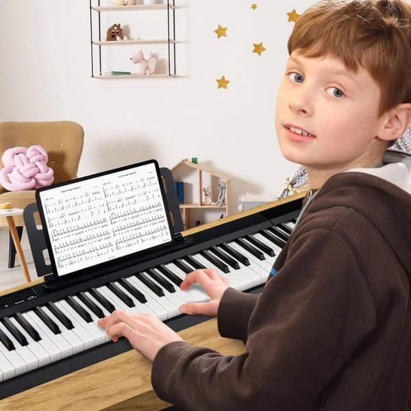 Elektroniskt piano, 126x21x7 cm, Svart