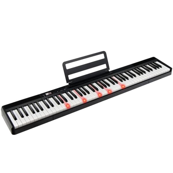 Elektroniskt piano, 126x21x7 cm, Svart