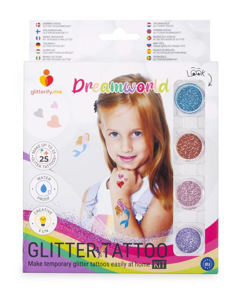 Drømmeverden - Glitter tatoveringssæt