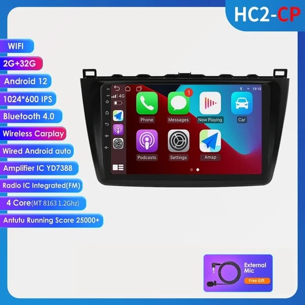 Carplay-autoradio, 4G-LTE, Mazda 6, XL