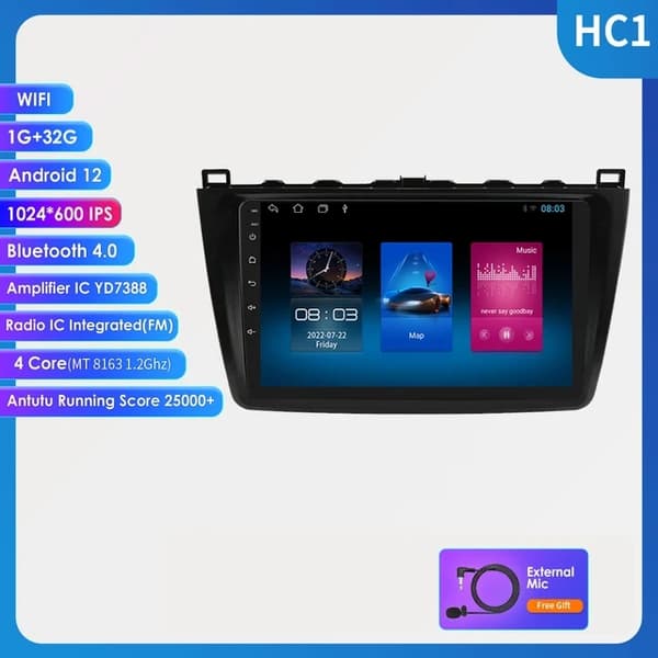 Carplay-autoradio, 4G-LTE, Mazda 6, XL