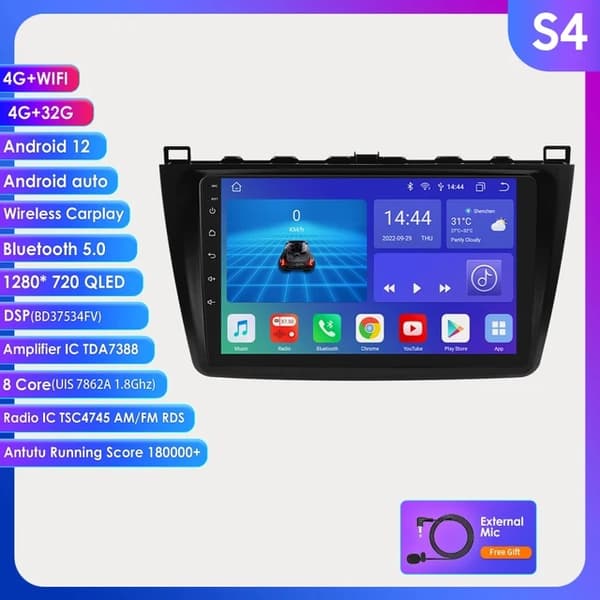 Carplay-autoradio, 4G-LTE, Mazda 6, XL