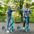 Miniatyrbillede 2 af 8: Sparkesykkel, Aluminium Sammenklappelig Sparkesykkel med LED Hjul, Grøn