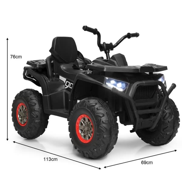 Elektrisk Quad til børn, 113x69x76 cm, Sort