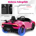 Pikkukuva 4 / 8: Lasten sähköauto, Lamborghini 12V, 118.5x63x48 cm, vaaleanpunainen