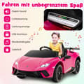 Pikkukuva 5 / 8: Lasten sähköauto, Lamborghini 12V, 118.5x63x48 cm, vaaleanpunainen