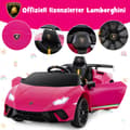 Pikkukuva 1 / 8: Lasten sähköauto, Lamborghini 12V, 118.5x63x48 cm, vaaleanpunainen