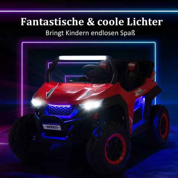 Lasten auto, 118x74x71 cm, punainen.
