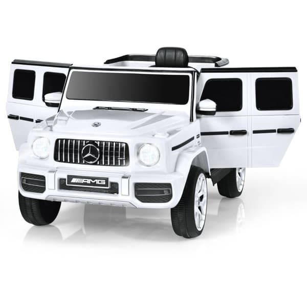Sähköauto lapsille, Mercedes Benz, 105.5x62x54.5 cm, valkoinen